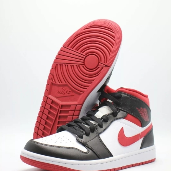 Nike Air Jordan 1 Mid Metallic Gym Red/Black/White - Picture 3 of 7